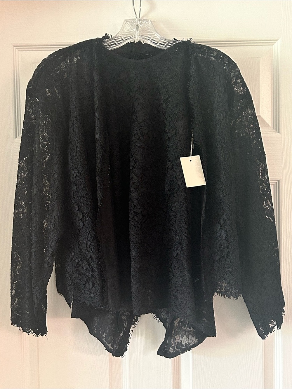 Carolyne Roehm Vintage Black Lace Cardigan & Sleeveless Shell NEW CONDITION